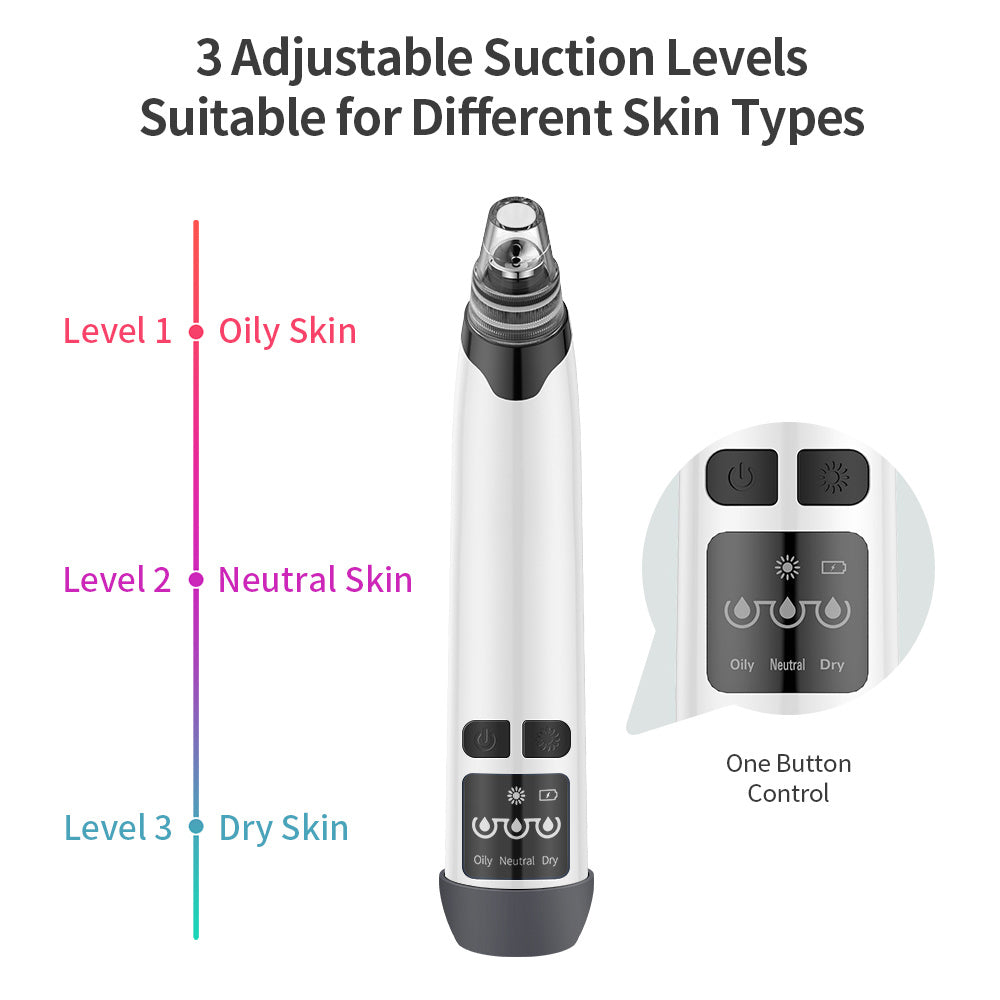 Electric Heating Blackhead Remover - Pore Vacuum and Deep Facial Cleansing