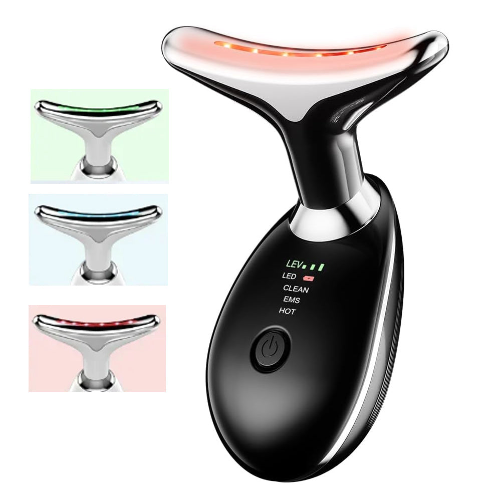 Neck & Face Massager - 3 Color Modes For Skin Rejuvenation and Face Sculpting