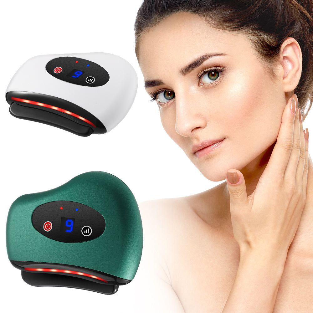 Electric Bianstone Gua Sha  Massager - Heated Vibration for Lymphatic Drainage and Skin Lifting