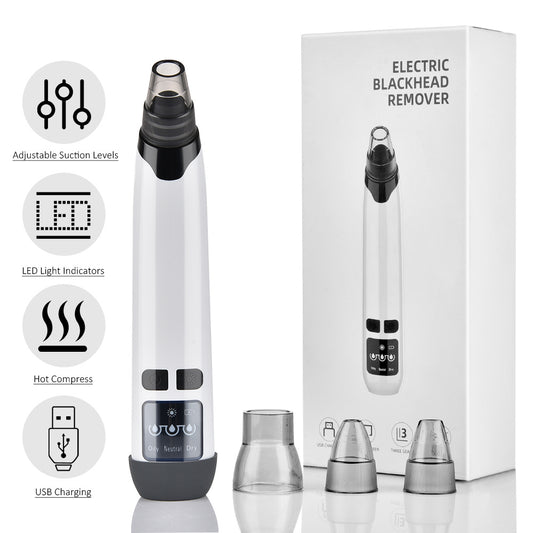 Electric Heating Blackhead Remover - Pore Vacuum and Deep Facial Cleansing
