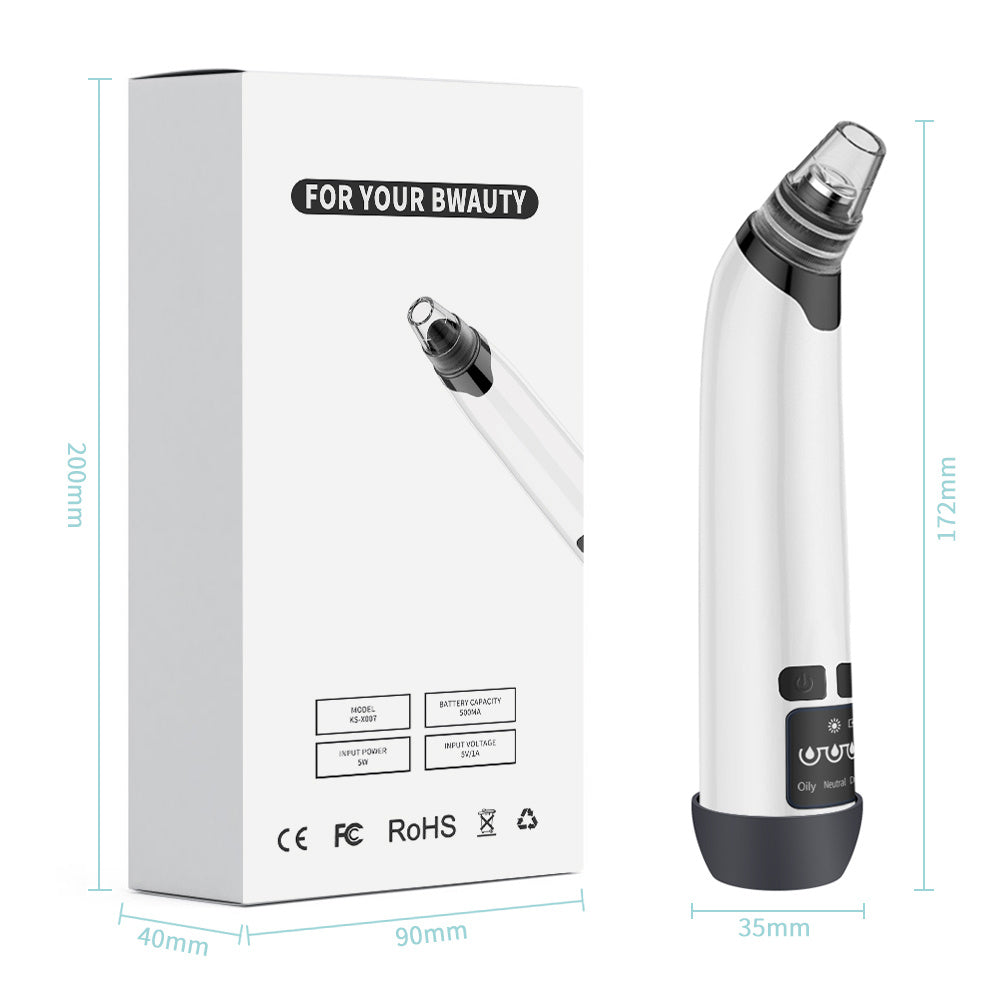Electric Heating Blackhead Remover - Pore Vacuum and Deep Facial Cleansing