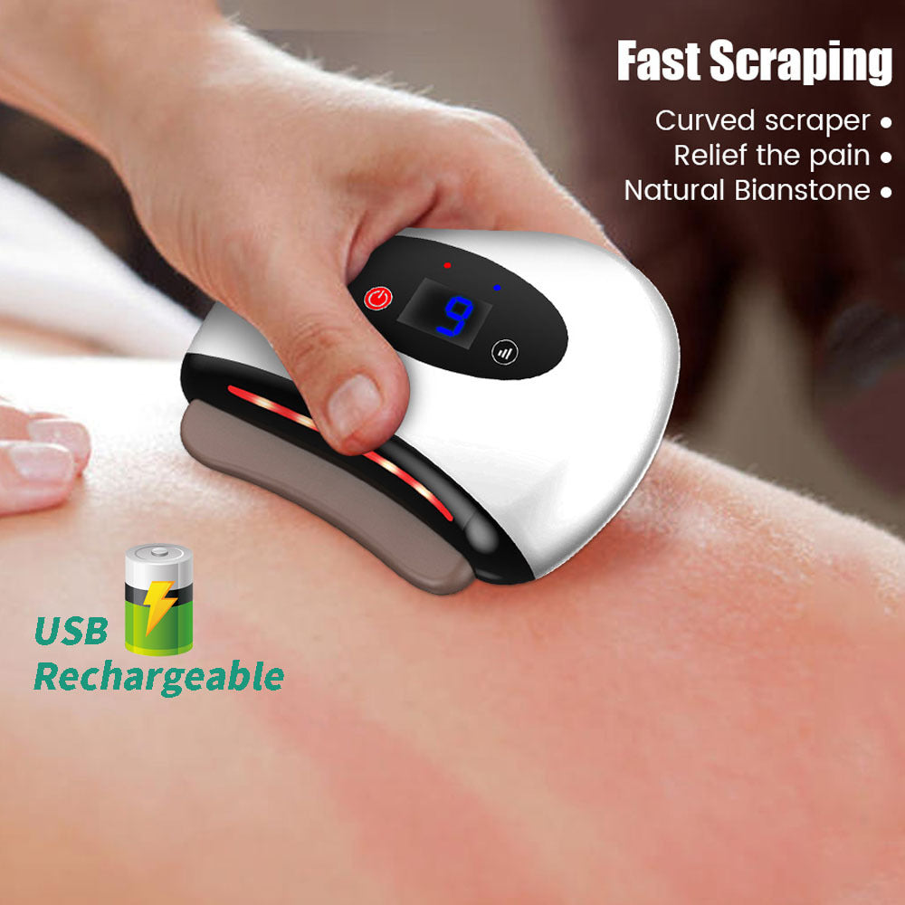Electric Bianstone Gua Sha  Massager - Heated Vibration for Lymphatic Drainage and Skin Lifting