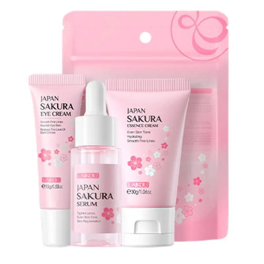 Sakura Glow™ 3-in-1 Skin Care Set – Toner, Serum & Moisturizer
